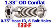 1.33" Flexible Metal Hose 3.20" OAL (133-F)