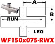1.50" OD x 0.75" OD Reducing Cross (WF150x075-RWX)