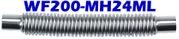 2.00"" ID x 24"" OAL Flexible Metal Hose Long Cuff WF200-MH24ML