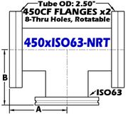 4.50" OD Conflat To ISO63 Non-Reducing Tee 450xISO63-NRT