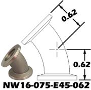 45° Elbow, NW16 NW16-075-E45-062