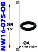 NW16 Buna-N O-Ring (NW16-075-OB) NW16 Buna-N O-Ring (NW16-075-OB)