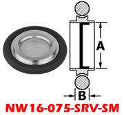 NW16 Mesh Screen Ring Viton O-Ring (NW16-075-SRV-SM) NW16 Mesh Screen Ring Viton O-Ring (NW16-075-SRV-SM)
