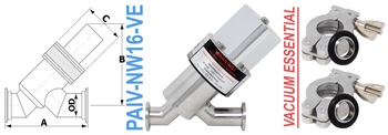 NW16 Pneumatic Angle Inline Valve (PAIV-NW16-VE)