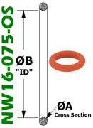 NW16 Silicone O-Ring (NW16-075-OS) NW16 Silicone O-Ring (NW16-075-OS)