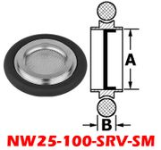NW25 Mesh Screen Ring Viton O-Ring NW25-100-SRV-SM