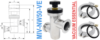 NW50 Manual Inline Vacuum Valve (MIV-NW50-VE) NW50 Manual Inline Vacuum Valve (MIV-NW50-VE)