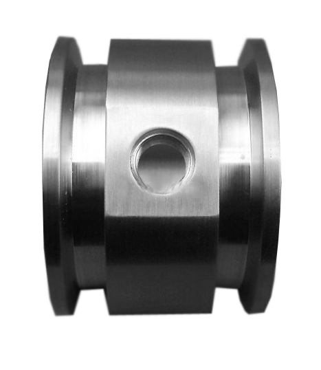 NW40 x NW40 x 1/8 NW40 x NW40 x 1/8" Gauge Port Tee Stainless Steel - Chemtech Scientific