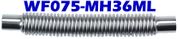 0.75" ID x 36" OAL Flexible Metal Hose Long Cuff WF075-MH36ML