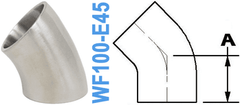 1.00" Tube OD - 45° Elbow (WF100 - E45) - Chemtech Scientific Incorporated
