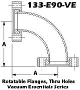 1.33"" CF 90° Elbow (133-E90-VE)