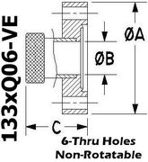 1.33" OD Conflat to 1/16" Quick Coupling (133xQ06-VE)