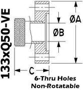 1.33" OD Conflat to 0.50" Quick Coupling (133xQ50-VE)