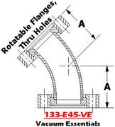 1.33" OD CF 45° Elbow (133-E45-VE)