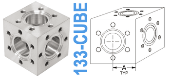1.33" OD Conflat Cube (133 - CUBE) - Chemtech Scientific Incorporated