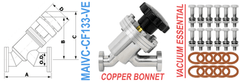 1.33" OD Conflat Manual Angle Inline Valve (MAIVC - CF133 - VE) - Chemtech Scientific Incorporated