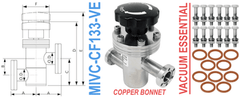1.33" OD Conflat Manual Inline Valve (MIVC - CF133 - VE) - Chemtech Scientific Incorporated