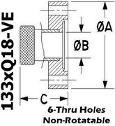 1.33" OD Conflat to 3/16" Quick Coupling (133xQ18 - VE) - Chemtech Scientific Incorporated