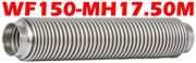 1.50" ID x 17.50" OAL Flexible Metal Hose Short Cuff WF150 - MH17 - 50M - Chemtech Scientific Incorporated