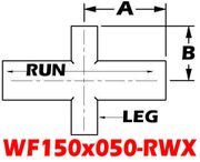 1.50" OD x 0.50" OD Reducing Cross (WF150x050-RWX)