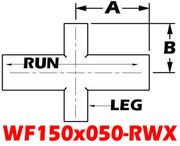 1.50" OD x 0.50" OD Reducing Cross (WF150x050 - RWX) - Chemtech Scientific Incorporated