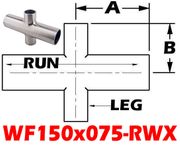 1.50" OD x 0.75" OD Reducing Cross (WF150x075 - RWX) - Chemtech Scientific Incorporated
