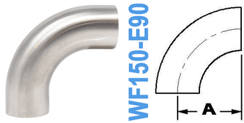 90° Radius Elbow Tube OD: 1.50" (WF150-E90-OS)