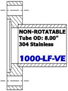 10.00" OD CF Half Nipple Non-Rotatable 1000-LF-VE