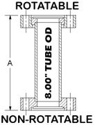 10" OD Conflat Flange Full Nipple, 16.00" OAL 1000-N-VE