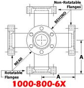 10" OD Conflat Flange Six - Way Cross (1000 - 800 - 6X) - Chemtech Scientific Incorporated