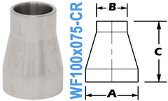1.00" x 0.75" Conical Reducer (WF100x075 - CR) - Chemtech Scientific Incorporated