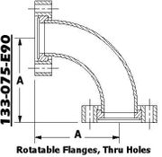 1.33" CF 90° Elbow (133 - 075 - E90) - Chemtech Scientific Incorporated