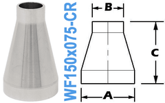 1.50" x 0.75" Conical Reducer (WF150x075 - CR) - Chemtech Scientific Incorporated