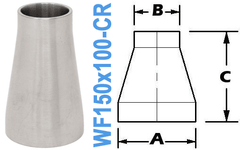 1.50" x 1.00" Conical Reducer (WF150x100 - CR) - Chemtech Scientific Incorporated