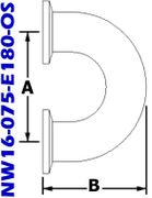 180° Return Elbow (NW16 - 075 - E180 - OS) - Chemtech Scientific Incorporated