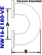 180° Return Elbow (NW16 - E180 - VE) - Chemtech Scientific Incorporated