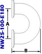 180° Return Elbow (NW25 - 100 - E180) - Chemtech Scientific Incorporated