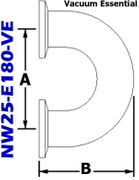 180° Return Elbow (NW25 - E180 - VE) - Chemtech Scientific Incorporated