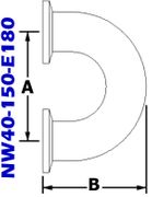 180° Return Elbow (NW40 - 150 - E180) - Chemtech Scientific Incorporated
