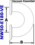 180° Return Elbow (NW40 - E180 - VE) - Chemtech Scientific Incorporated