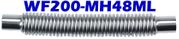2.00"" ID x 48"" OAL Flexible Metal Hose Long Cuff WF200-MH48ML