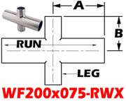 2.00" OD x 0.75" OD Reducing Cross (WF200x075 - RWX) - Chemtech Scientific Incorporated