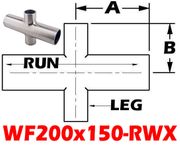 2.00" OD x 1.50" OD Reducing Cross (WF200x150-RWX)