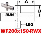 2.00" OD x 1.50" OD Reducing Cross (WF200x150 - RWX) - Chemtech Scientific Incorporated