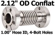 2.12" Flexible Metal Hose 12" OAL (212 - MH12 - M) - Chemtech Scientific Incorporated