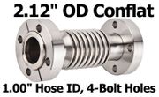 2.12" Flexible Metal Hose 18" OAL (212 - MH18 - M) - Chemtech Scientific Incorporated