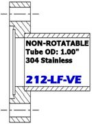2.12" OD CF Half Nipple Non-Rotatable 212-LF-VE