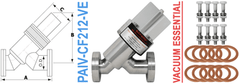 2.12" OD Conflat Angle Inline Pneumatic Valve PAIV - CF212 - VE - Chemtech Scientific Incorporated
