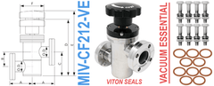2.12" OD Conflat Manual Inline Valve (MIV - CF212 - VE) - Chemtech Scientific Incorporated
