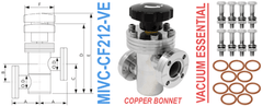 2.12" OD Conflat Manual Inline Valve (MIVC - CF212 - VE) - Chemtech Scientific Incorporated